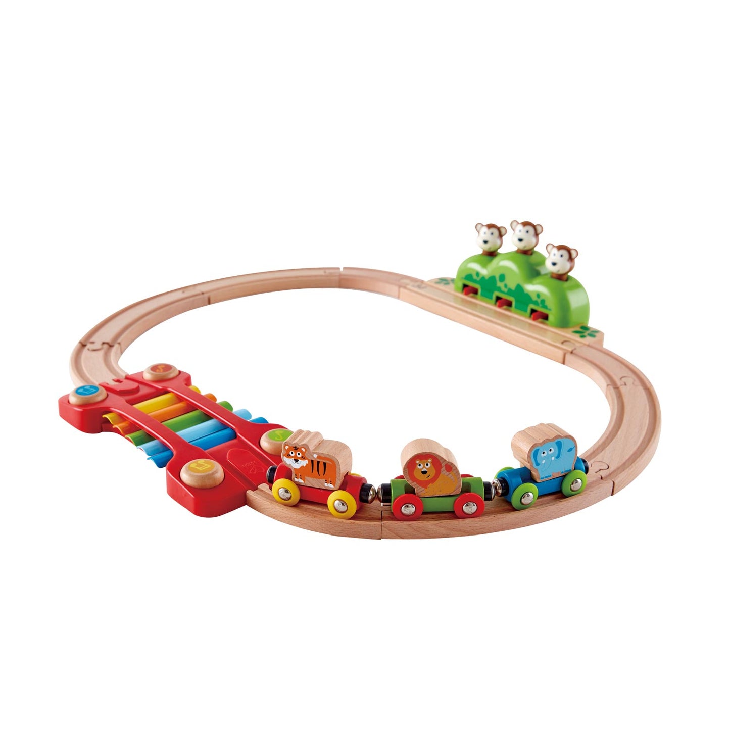 Music and Monkey Railway – Hape Disponible dès maintenant sur Planète des Jouets, livraison partout au Maroc. Offrez à votre enfant une aventure musicale et éducative qui le divertira sans fin !