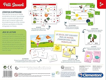 Le Jeux de Lecture de Clémentoni est  Disponible dès maintenant sur Planète des Jouets, avec livraison rapide dans toutes les régions du Maroc.