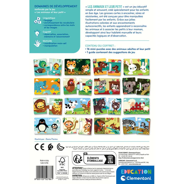 clémentoni planète des jouets les animaux et leur petit