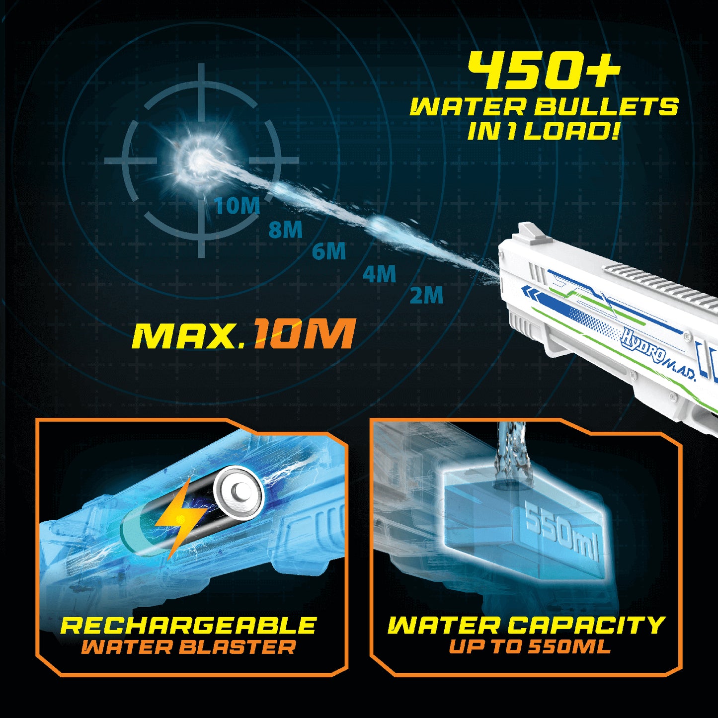 Le Pistolet Hydro Mad de Silverlit Disponible dès maintenant sur Planète des Jouets, avec livraison rapide dans toutes les régions du Maroc.