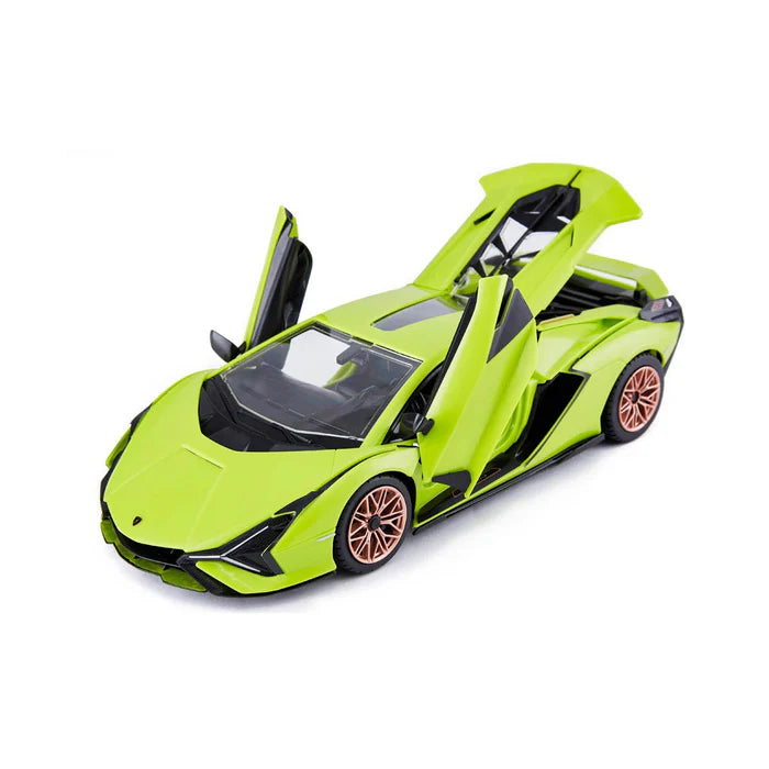 Découvrez la RASTAR RC 1/18 Lamborghini Sián, une voiture télécommandée qui incarne l'élégance et la puissance de la première supercar hybride de Lamborghini. Ce modèle réduit est parfait pour les amateurs de voitures de luxe et de télécommandes, combinant design authentique et performances exceptionnelles.