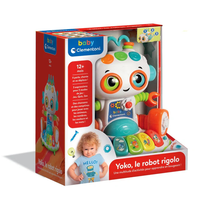 Yoko est bien plus qu’un simple jouet : c’est un compagnon d’apprentissage interactif et amusant, conçu par Clémentoni pour captiver l’attention des enfants tout en stimulant leur curiosité et leur développement intellectuel. Avec sa personnalité attachante et ses fonctionnalités interactives, Yoko devient le meilleur ami des petits explorateurs.