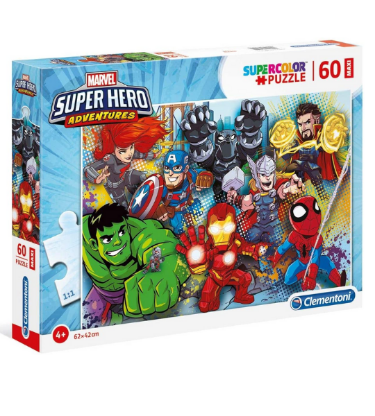 puzzles 60 SUPER HERO ADVENTURE Clémentoni planète des jouets casablanca maroc
