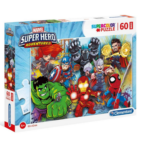 puzzles 60 SUPER HERO ADVENTURE Clémentoni planète des jouets casablanca maroc