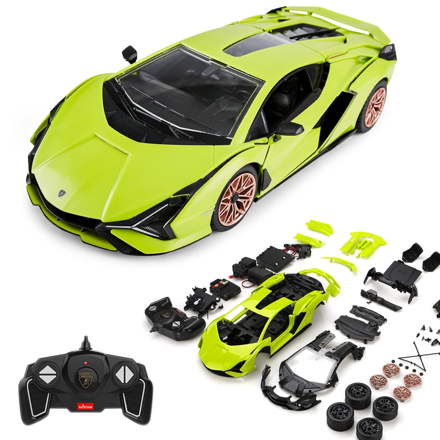 Découvrez la RASTAR RC 1/18 Lamborghini Sián, une voiture télécommandée qui incarne l'élégance et la puissance de la première supercar hybride de Lamborghini. Ce modèle réduit est parfait pour les amateurs de voitures de luxe et de télécommandes, combinant design authentique et performances exceptionnelles.